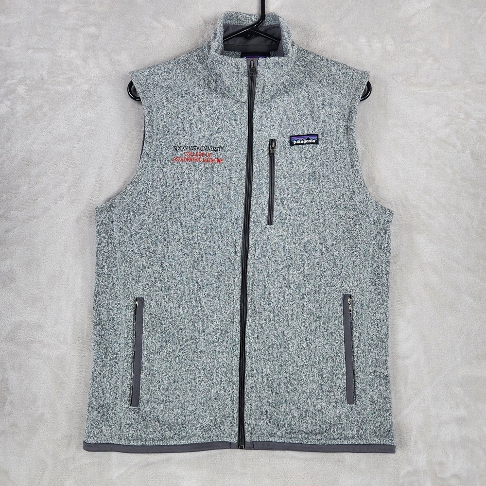 Patagonia Better Sweater Vest Mens Medium Gray Fleece Zip Rocky Vista STY25882
